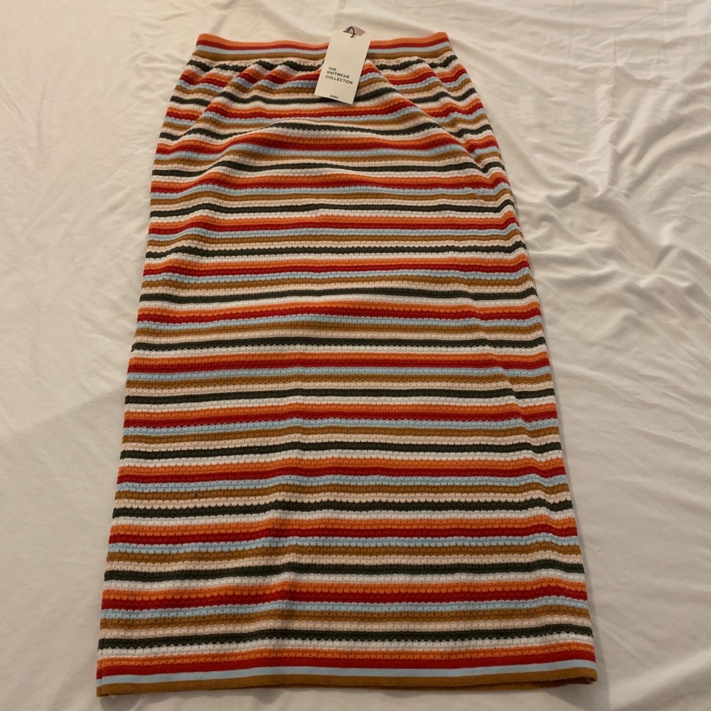 Striped Multicolor Midi skirt